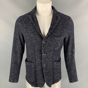 BARENA Size XL Grey Heather Wool Blend Cardigan